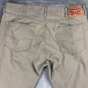 Levi Strauss Co 505‎ Khaki Tan Straight Leg Mens Jeans Pants Size 38x32
